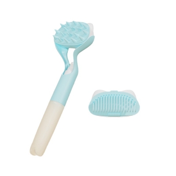 Pieptene pentru animale de companie cu sterilizare prin lumină albastră – perie cu pulverizator portabil pentru pisici și câini, instrument manual de pulverizare (Materiale: PP, gel de siliciu, PET; Greutate: 95 g; Lansat: 2022)