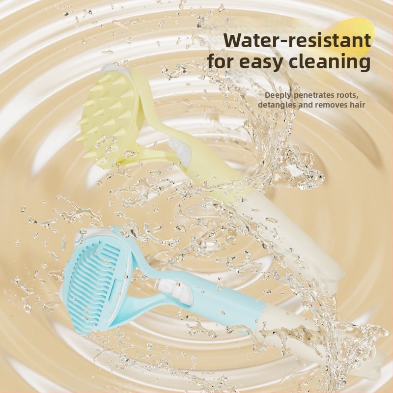 Pieptene pentru animale de companie cu sterilizare prin lumină albastră – perie cu pulverizator portabil pentru pisici și câini, instrument manual de pulverizare (Materiale: PP, gel de siliciu, PET; Greutate: 95 g; Lansat: 2022)