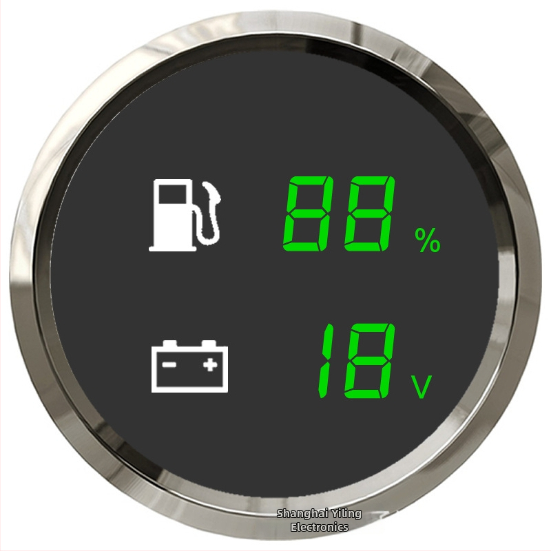 LED zaslon automobilni mjerač – ELING Višenamjenski, 9–32V, Nehrđajući čelik + plast