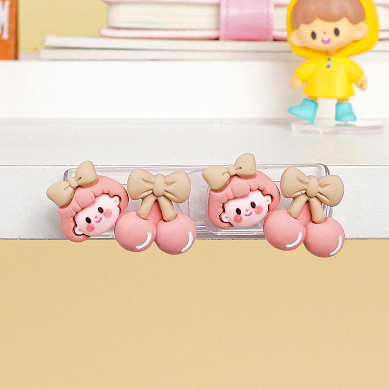 Datora galda kabelu organizētājs, jauks karikatūru stilā, uzglabāšanas turētājs uzlādes un datu kabeliem