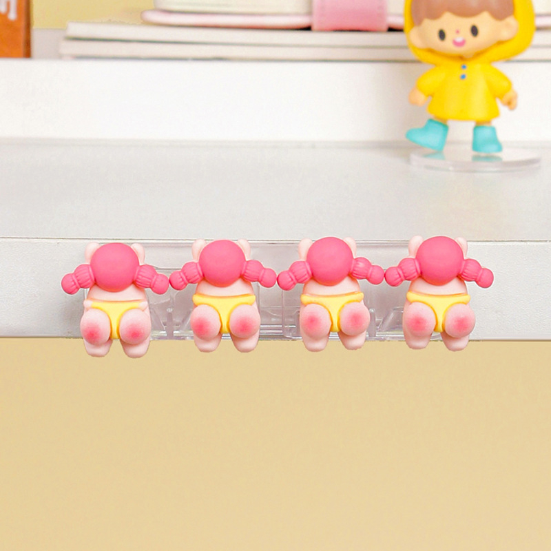 Datora galda kabelu organizētājs, jauks karikatūru stilā, uzglabāšanas turētājs uzlādes un datu kabeliem