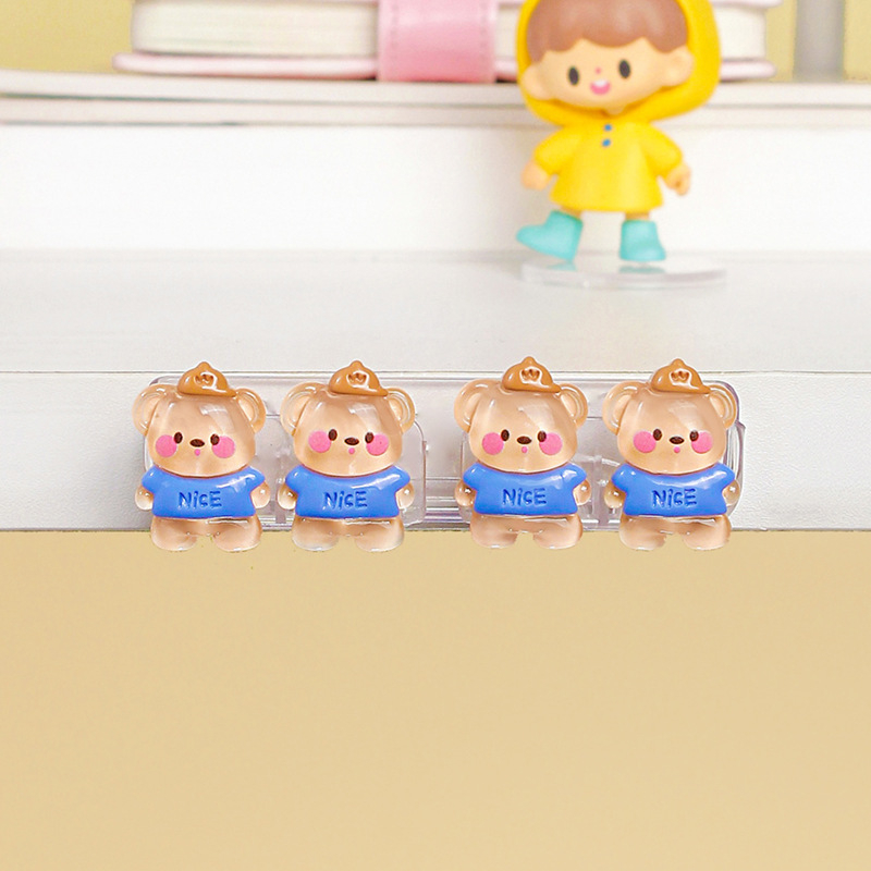 Datora galda kabelu organizētājs, jauks karikatūru stilā, uzglabāšanas turētājs uzlādes un datu kabeliem