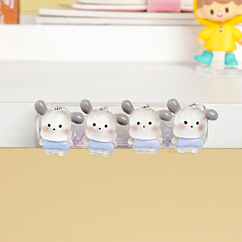 Datora galda kabelu organizētājs, jauks karikatūru stilā, uzglabāšanas turētājs uzlādes un datu kabeliem