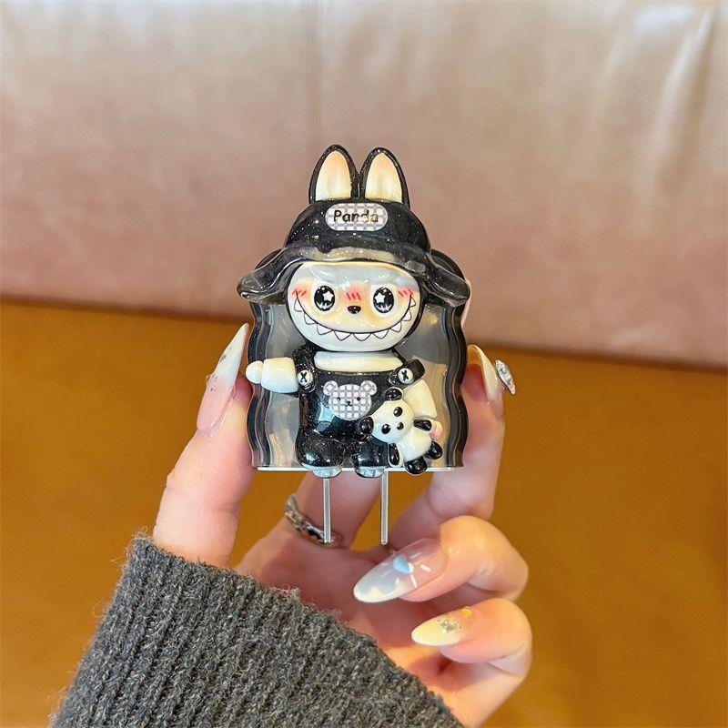 Apple uzlādes kabelis aizsargapvalks ar karikatūras kabeli vītni