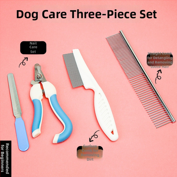 Pieptene din oțel inoxidabil, în formă de animal, pentru pisici cu păr lung – Shepherd Spirit