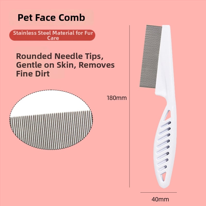 Pieptene din oțel inoxidabil, în formă de animal, pentru pisici cu păr lung – Shepherd Spirit