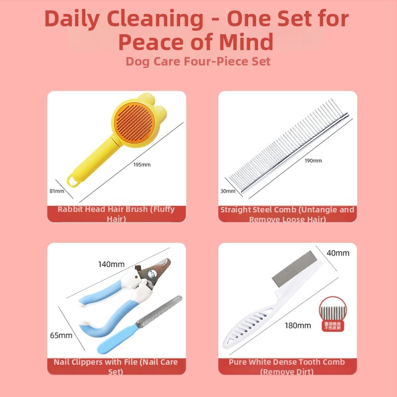 Pieptene din oțel inoxidabil, în formă de animal, pentru pisici cu păr lung – Shepherd Spirit