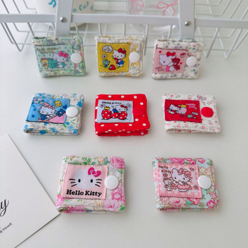 Hello Kitty kabelu organizatora klips, mazais modelis, vienkāršs vīšanas mehānisms, kokvilna, saderīgs ar datu kabeliem un austiņu kabeliem