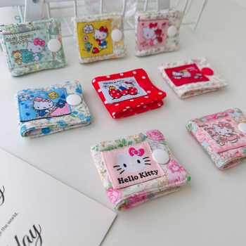 Hello Kitty kabelu organizatora klips, mazais modelis, vienkāršs vīšanas mehānisms, kokvilna, saderīgs ar datu kabeliem un austiņu kabeliem