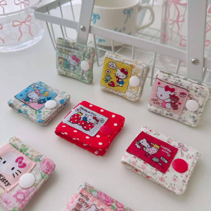 Hello Kitty kabelu organizatora klips, mazais modelis, vienkāršs vīšanas mehānisms, kokvilna, saderīgs ar datu kabeliem un austiņu kabeliem