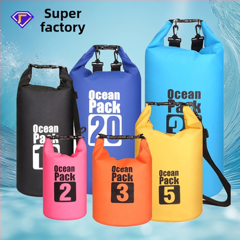PVC vonkajšia nepremokavá taška pre outdoor aktivity pri riekach a raftingu, suchá taška cez rameno s jednou alebo dvomi popruhmi