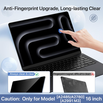 MacBook филм за защита на екрана с антиотразително покритие, HD яснота, електроплатово покритие, съвместим с MacBook Air и Pro