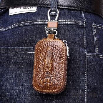 Τσάντα Κλειδιών PU με επένδυση από δέρμα βοδιού, στυλ μίνιμαλ πολυτελείας, unisex, για οικιακή αποθήκευση