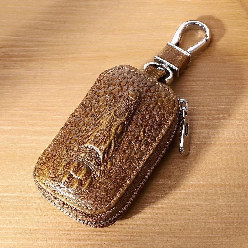 Τσάντα Κλειδιών PU με επένδυση από δέρμα βοδιού, στυλ μίνιμαλ πολυτελείας, unisex, για οικιακή αποθήκευση