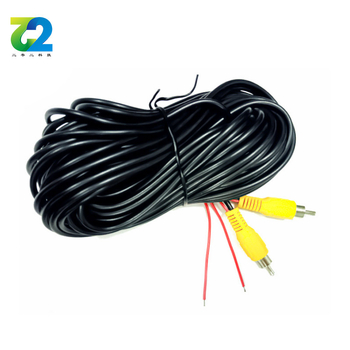 Automobilový videopredĺžovací kábel so zvukom a cúvacou kamerou, PVC plášť, RoHS certifikovaný, značka Two or two, kompatibilný so zvukom a videom.