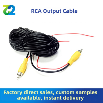 Automobilový videopredĺžovací kábel so zvukom a cúvacou kamerou, PVC plášť, RoHS certifikovaný, značka Two or two, kompatibilný so zvukom a videom.