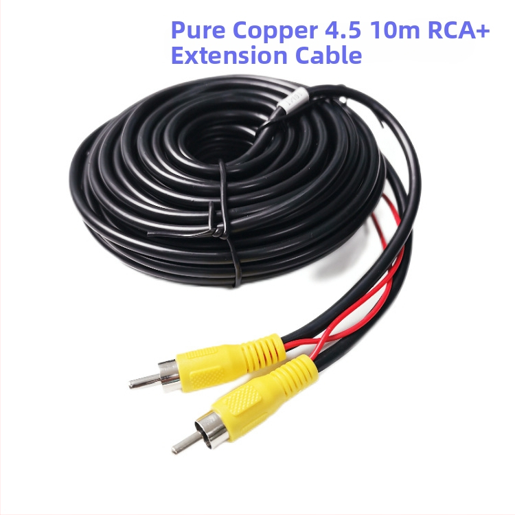 Automobilový videopredĺžovací kábel so zvukom a cúvacou kamerou, PVC plášť, RoHS certifikovaný, značka Two or two, kompatibilný so zvukom a videom.