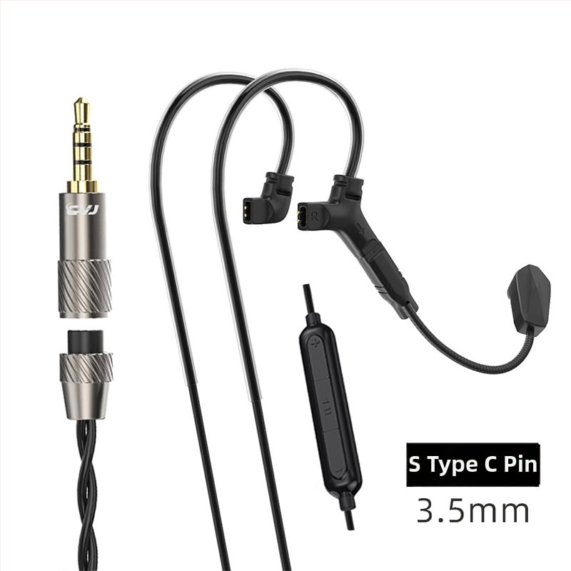 CVJ Hato cablu pentru căști de gaming, mufe înlocuibile 3.5mm și Type-C, nucleu din cupru placat cu argint, cupru fără oxigen, lungime 1,5 m, distorsiune 0,1%