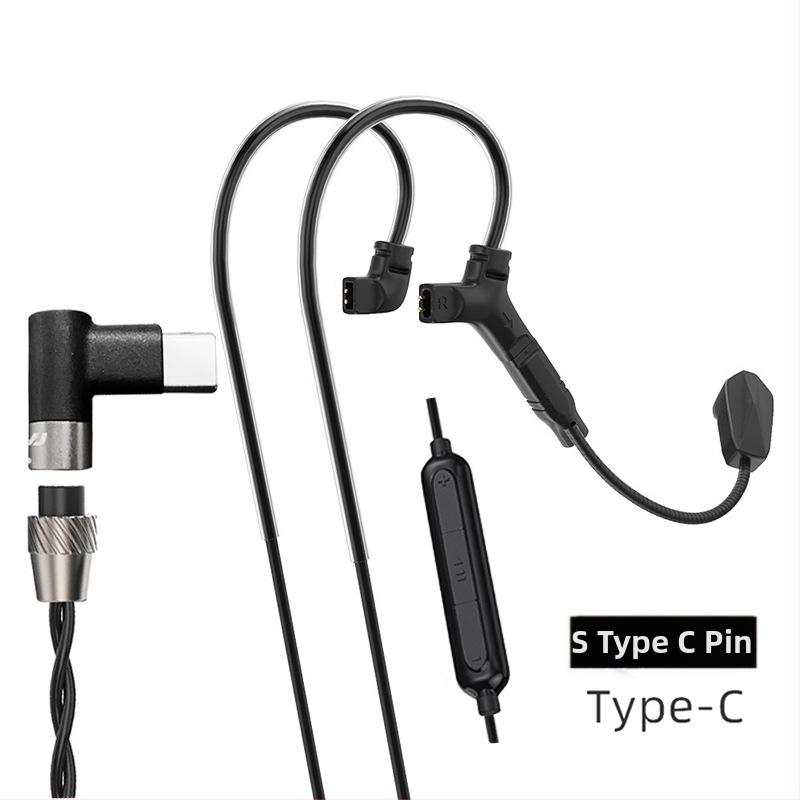 CVJ Hato cablu pentru căști de gaming, mufe înlocuibile 3.5mm și Type-C, nucleu din cupru placat cu argint, cupru fără oxigen, lungime 1,5 m, distorsiune 0,1%