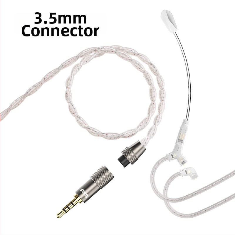 CVJ Hato cablu pentru căști de gaming, mufe înlocuibile 3.5mm și Type-C, nucleu din cupru placat cu argint, cupru fără oxigen, lungime 1,5 m, distorsiune 0,1%