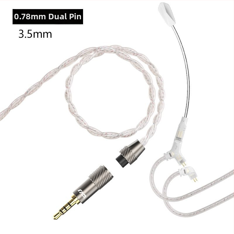 CVJ Hato cablu pentru căști de gaming, mufe înlocuibile 3.5mm și Type-C, nucleu din cupru placat cu argint, cupru fără oxigen, lungime 1,5 m, distorsiune 0,1%