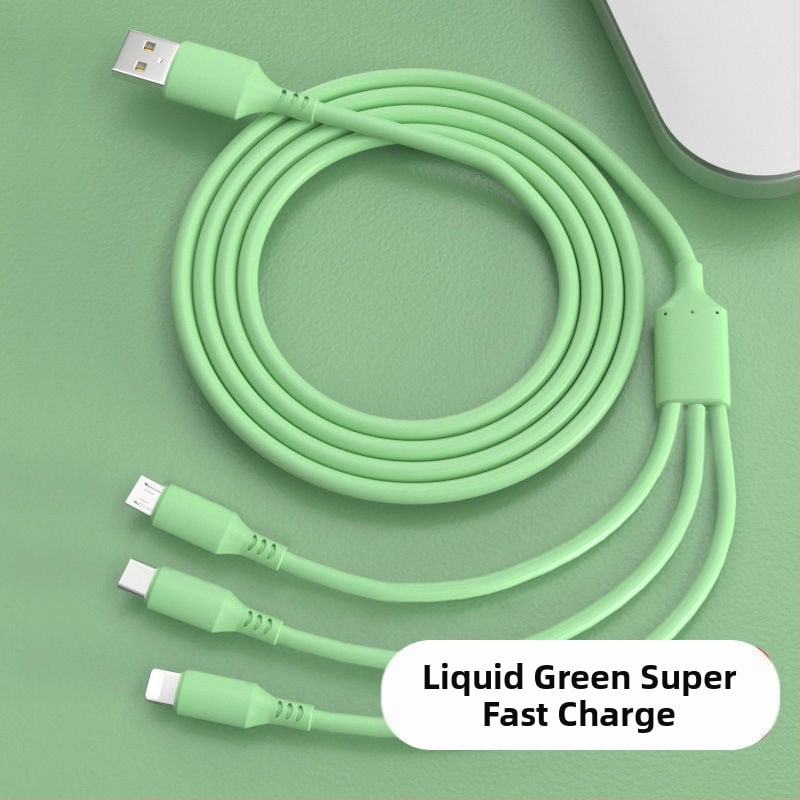Kötött 66W USB gyorstöltő kábel, 1–3 kimenet, Huawei és Apple eszközökhöz