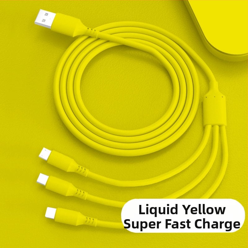 Kötött 66W USB gyorstöltő kábel, 1–3 kimenet, Huawei és Apple eszközökhöz