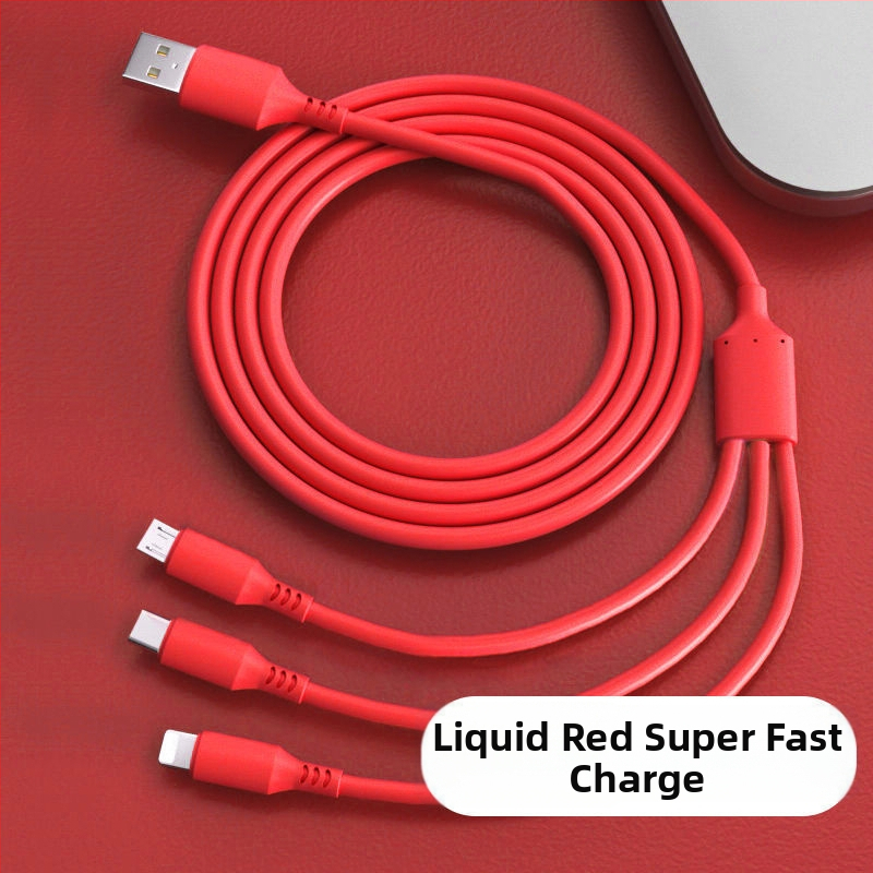 Kötött 66W USB gyorstöltő kábel, 1–3 kimenet, Huawei és Apple eszközökhöz