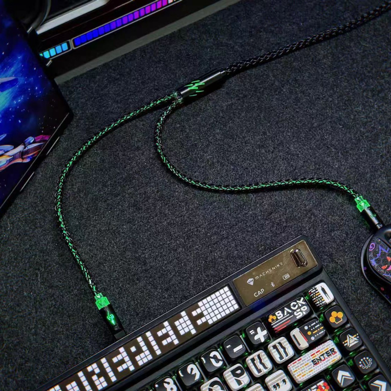 Taustiņu tastatūras kabelis ar 1-2 sadalījumu, gaismas, 10 vadi no monokrystāliska vara, galvenā līnija 1200 mm, zari 300+300 mm, RoHS