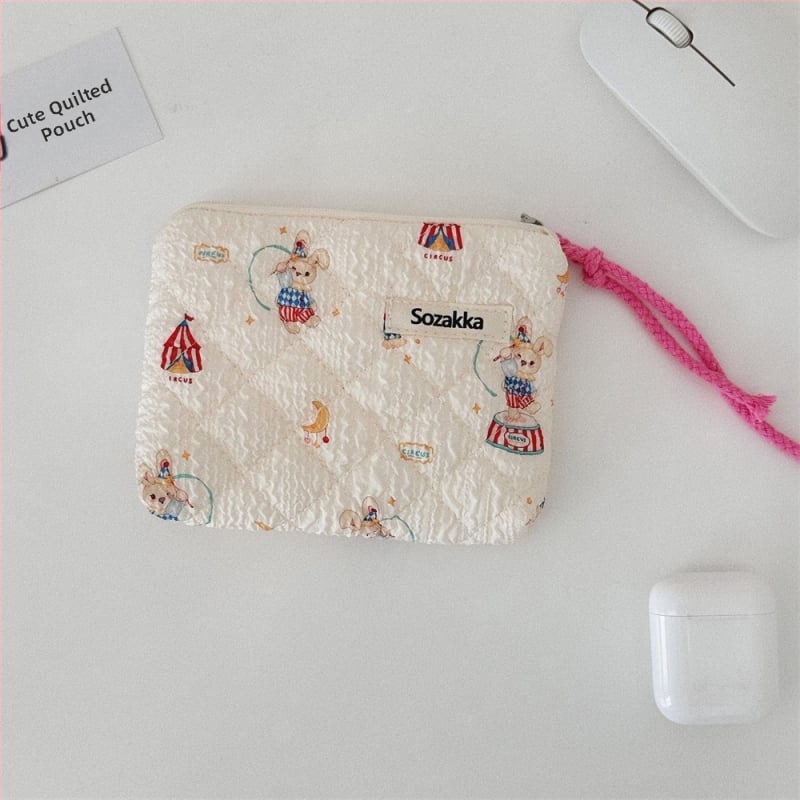 Памучна флорална чанта за съхранение с поплин подплата, за ежедневна употреба, аниме модел, за жени