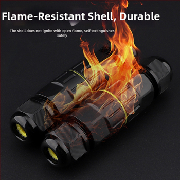 Ūdensizturīgs terminālo bloku adapters rūpnieciskai ārējai lietošanai, izturīgs pret augstām temperatūrām (savienojums: sprādze)