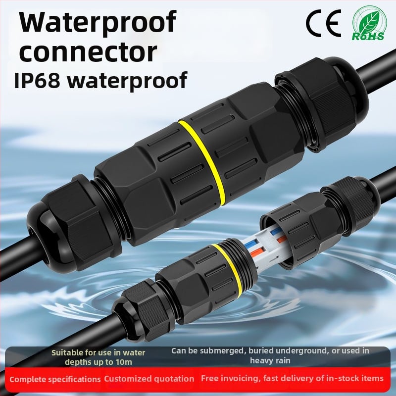 Ūdensizturīgs terminālo bloku adapters rūpnieciskai ārējai lietošanai, izturīgs pret augstām temperatūrām (savienojums: sprādze)