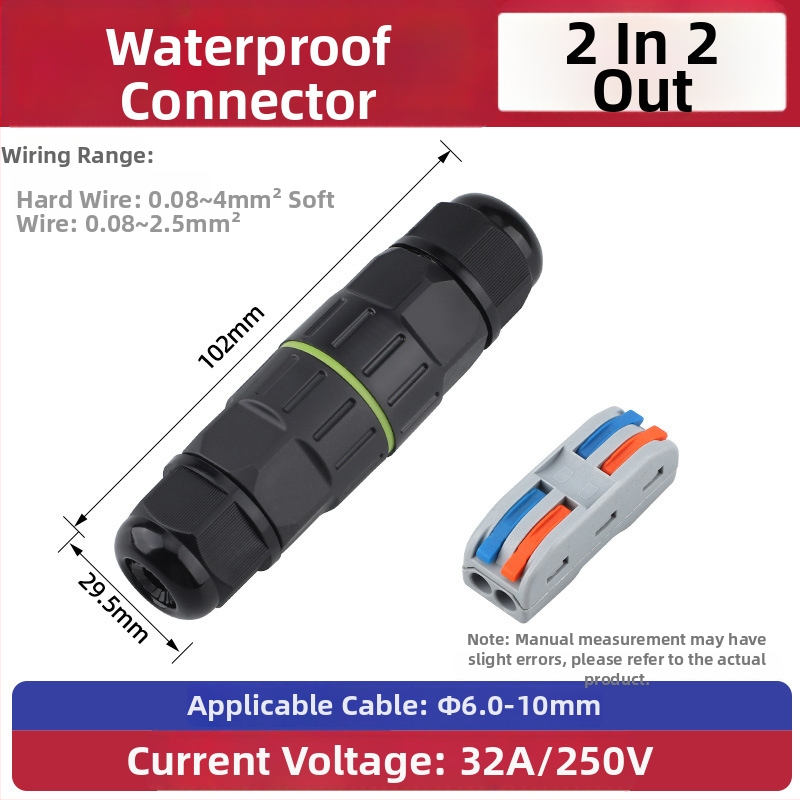 Ūdensizturīgs terminālo bloku adapters rūpnieciskai ārējai lietošanai, izturīgs pret augstām temperatūrām (savienojums: sprādze)
