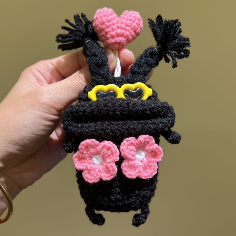 Auto atslēgas vāciņš karikatūru stilā, kokvilnas materiāls, universāla saderība