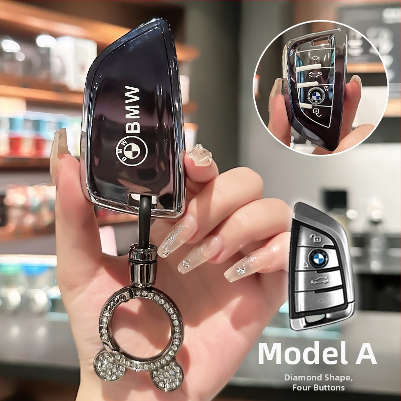 Lixin BMW TPU atslēgas korpuss, saderīgs ar 5. un 3. sēriju (530/320Li), X1/X2/X3, vienkāršs stils