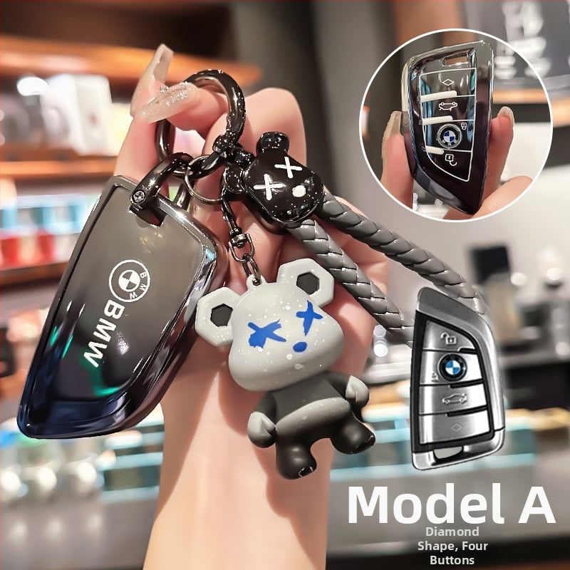 Lixin BMW TPU atslēgas korpuss, saderīgs ar 5. un 3. sēriju (530/320Li), X1/X2/X3, vienkāršs stils