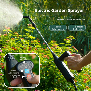 Klaishi plastová prenášateľná kanvička na zavlažovanie/postrek s atomizačnou tryskou, model KLC-7.4VTDPWQ