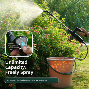 Klaishi plastová prenášateľná kanvička na zavlažovanie/postrek s atomizačnou tryskou, model KLC-7.4VTDPWQ