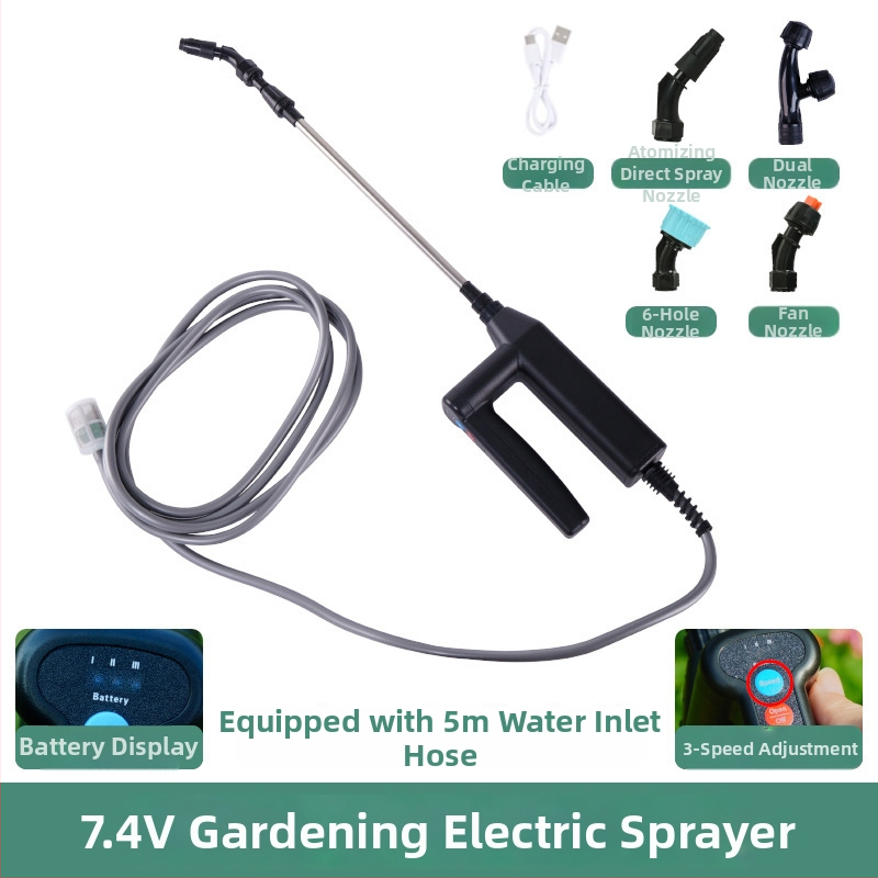 Klaishi plastová prenášateľná kanvička na zavlažovanie/postrek s atomizačnou tryskou, model KLC-7.4VTDPWQ