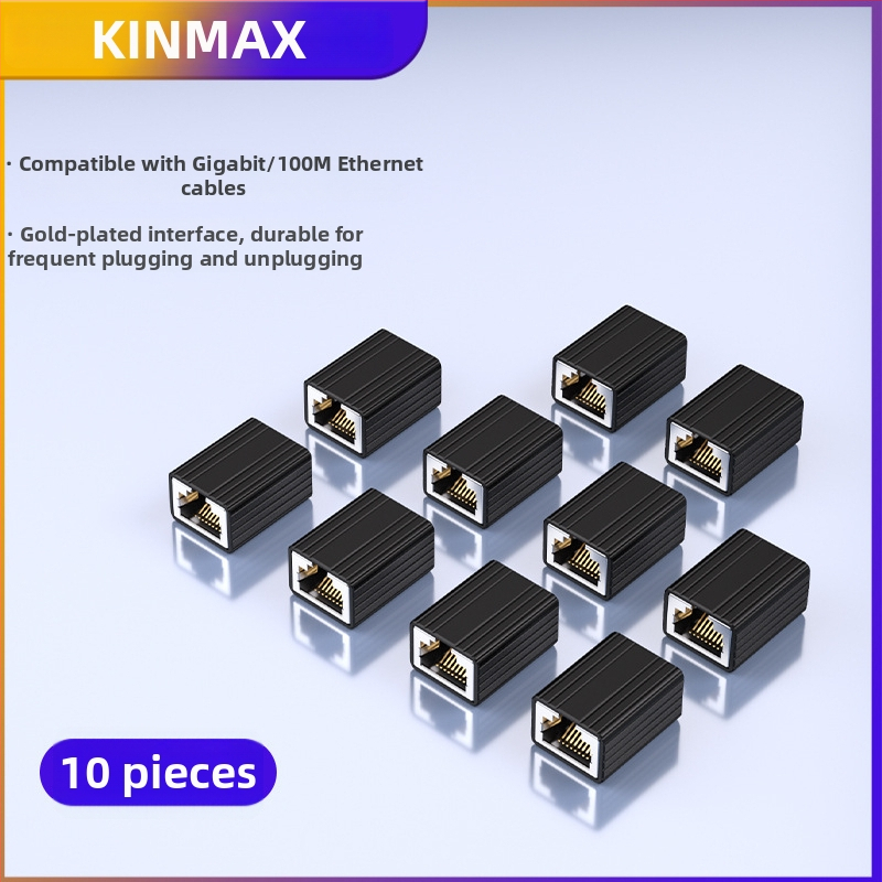 FG01 RJ45 ekrēts Cat5e tīkla savienotājs, taisns, dubultās galvas
