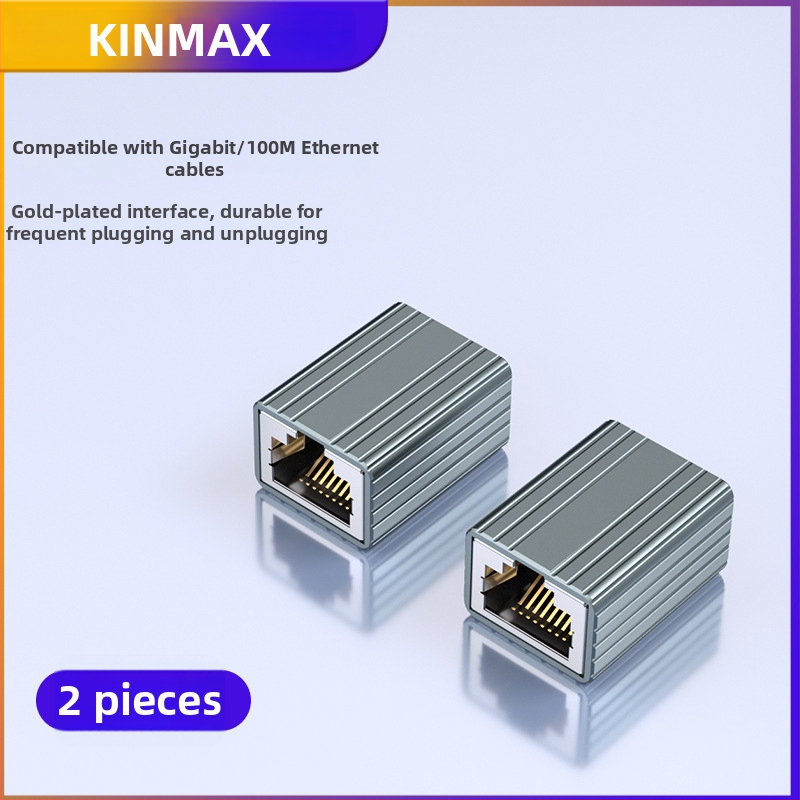 FG01 RJ45 ekrēts Cat5e tīkla savienotājs, taisns, dubultās galvas