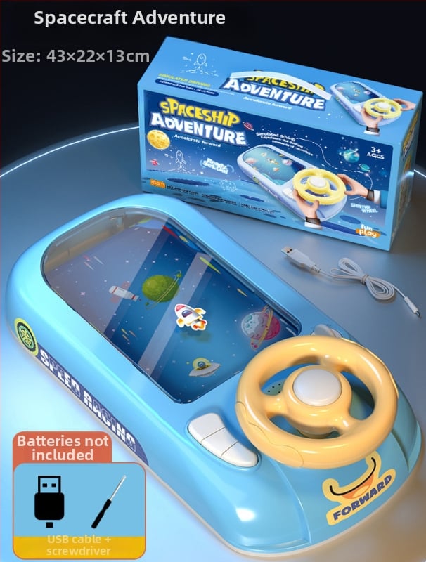 Кормило за автомобилно шофиране – пластмасова играчка с пъзел за деца 4–6 г., образователна интерактивна