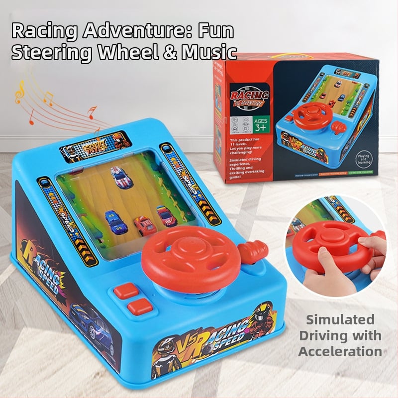 Кормило за автомобилно шофиране – пластмасова играчка с пъзел за деца 4–6 г., образователна интерактивна