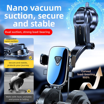 Universālais automašīnas telefona stiprinājums gaisa izplūdei, snap-on uzstādīšana, 360° rotācija, horizontāla un vertikāla orientācija