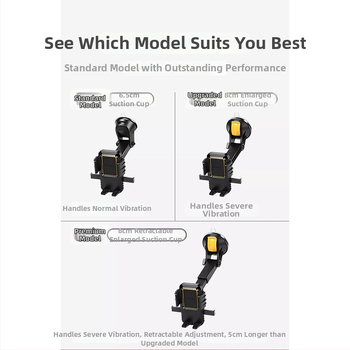 Yiju auto telefona turētājs ekskavatoram ar vakuuma stiprinājumu priekšējā stikla, universāla saderība