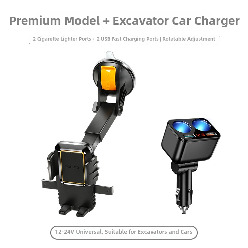 Yiju auto telefona turētājs ekskavatoram ar vakuuma stiprinājumu priekšējā stikla, universāla saderība