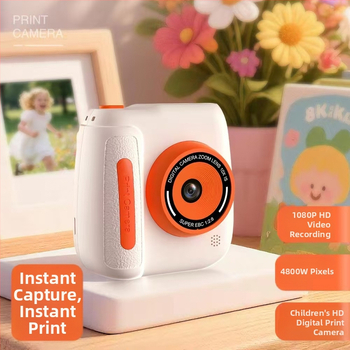 Laste kiirpprintkaamera D102 48MP sensoriga, 2,4-tollise HD LCD-ekraaniga, TF-kaarditugi, 4-tunnine aku tööaeg