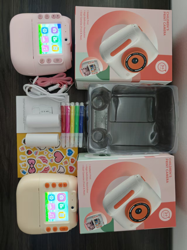 Laste kiirpprintkaamera D102 48MP sensoriga, 2,4-tollise HD LCD-ekraaniga, TF-kaarditugi, 4-tunnine aku tööaeg