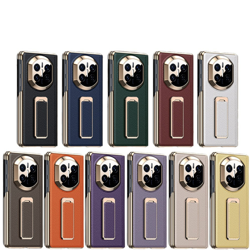 Carcasă Huawei MateX7 din piele cu brățară rotativă pentru încheietură, Electroplating cu ax dublu, Smart Window X6, Piele naturală, Rezistență la șocuri