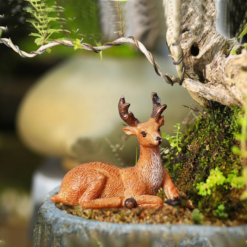 Bagoly bonsai dekoráció — gyanta, karikatúra stílusú állati figura